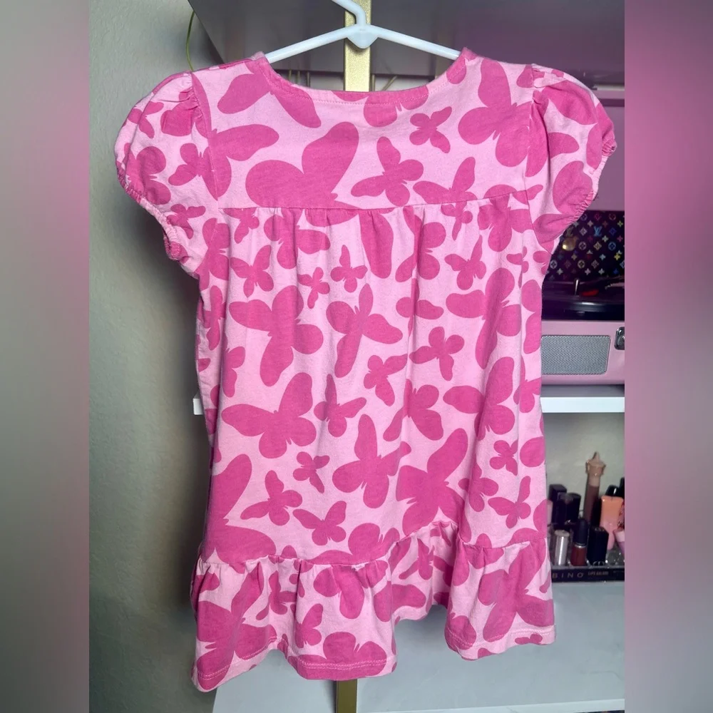 Oshkosh Pink Butterfly Tunic Top 5T